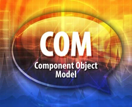 COM acronym definition speech bubble illustration Stock Illustration