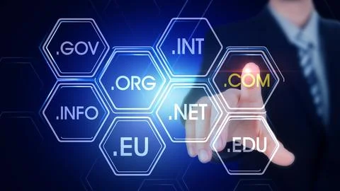 Com DOMAIN CONCEPT Illustrazione stock