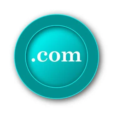  .com icon. Internet button on white background. Stock Illustration