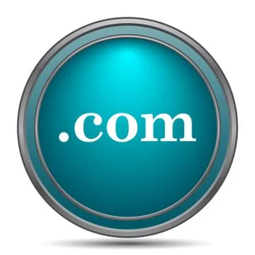 .com icon. Internet button on white background.. Stock Illustration