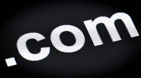 ".com" on the screen Stock Footage 62414750