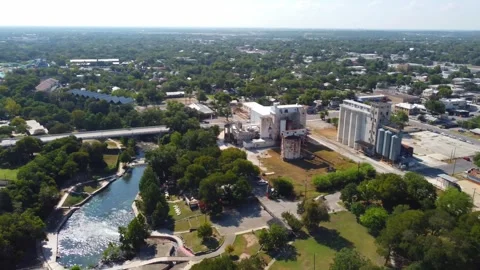 Comal River Drone Footage 2 Stock Footage 317192383