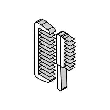 Comb accessory isometric icon vector illustration Stock Illustration