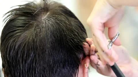 Comb and scissors Stock Footage 12566348