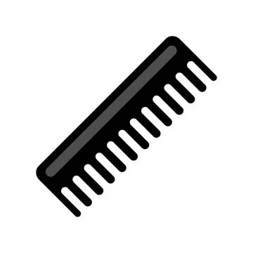 Comb , Barber comb, black plastic comb vector illustration Stock Illustration