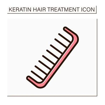 Comb color icon Stock Illustration