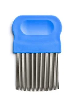 Comb for combing out lice. Comb for combing out lice. Isolated on white ba... Stock Photos