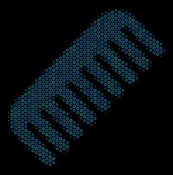 Comb Composition Icon of Halftone Spheres イラスト素材