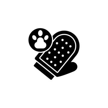 Comb, glove icon. Simple elements of animals store icons for ui and ux, website Stock Illustration