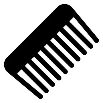 Comb glyph icon vector illustration isolated on white background Stock Illustration