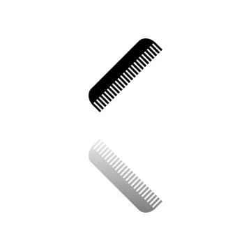 Comb icon flat Stock Illustration