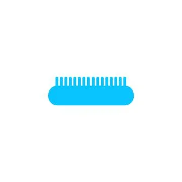 Comb icon flat. Stock Illustration