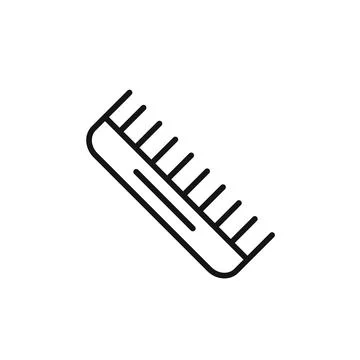 Comb icon logo sign vector outline Stock Illustration