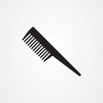 Comb icon logo vector design for barber shop. Stock Illustration