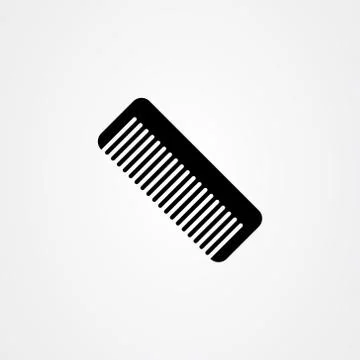 Comb icon logo vector design for barber shop. Stock Illustration