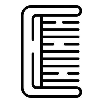 Comb icon outline vector. Salon hair Stock Illustration