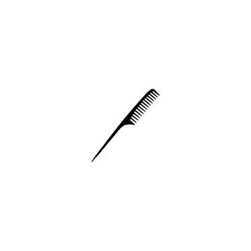 Comb icon. Simple style barber big sale poster background symbol. Comb bran.. Stock Illustration