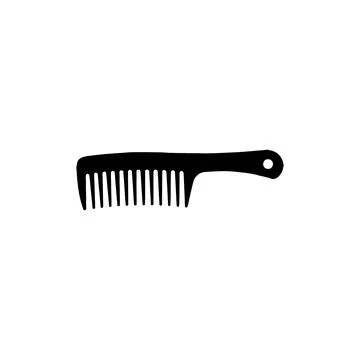 Comb icon. Simple style barber big sale poster background symbol. Comb bran.. Stock Illustration