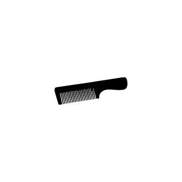 Comb icon. Simple style barber big sale poster background symbol. Comb bran.. Stock Illustration