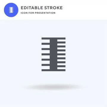 Comb icon vector, filled flat sign, solid pictogram isolated on white, logo 스톡 일러스트