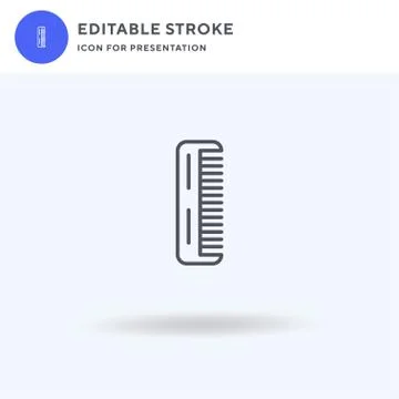 Comb icon vector, filled flat sign, solid pictogram isolated on white, logo イラスト素材