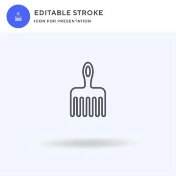 Comb icon vector, filled flat sign, solid pictogram isolated on white, logo Stockillustratie