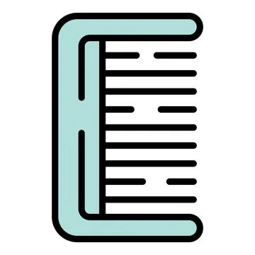 Comb icon vector flat Stock Illustration