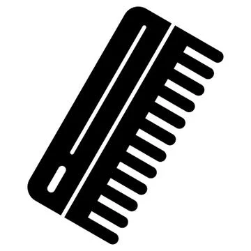 Comb for man vector icon. Black and white comb illustration. Solid linear beauty イラスト素材