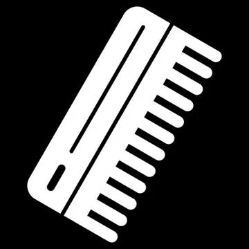 Comb for man vector icon. Black and white comb illustration. Solid linear beauty イラスト素材
