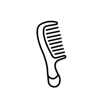 Comb Outline Icon Vector Illustration. Thin line symbol. Vector illustration Stock Illustration