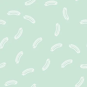 Comb pet toy line vector seamless pattern Stock Illustration