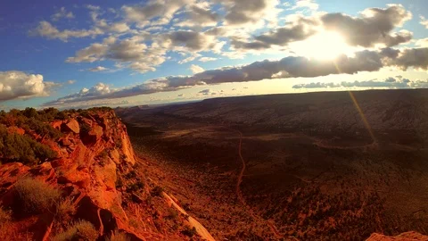 Comb Ridge Utah Time Lapse 1,000 Foot Cliff Stock Footage 122137718