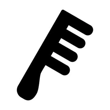 Comb vector icon. Black and white comb illustration. Solid linear beauty and イラスト素材