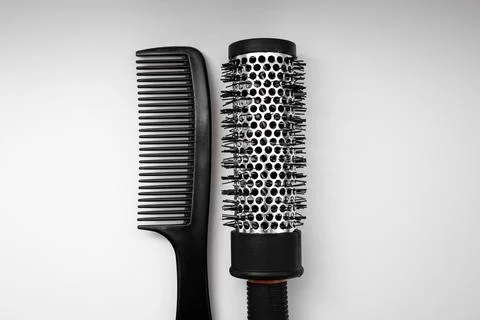 Comb on white background, object shot . Stock Photos