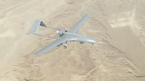 Combat aerial drone flying at high altitude. Stock-Footage 332443908