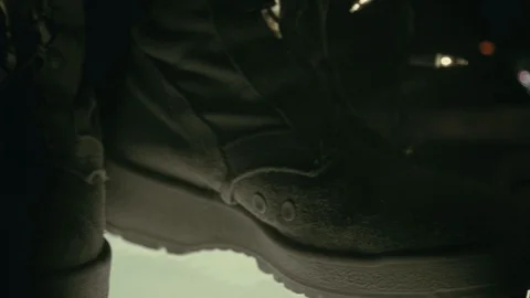 Combat Boots Stock Footage 87428921