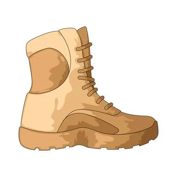 Combat boots illustration Stock Illustration