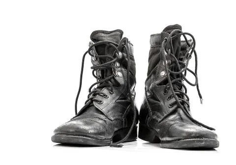 Combat boots Stock Photos