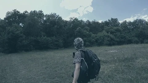 Combat Color Graded Intelligence Gathering in the Enemy Territory Vídeo Stock 127503911