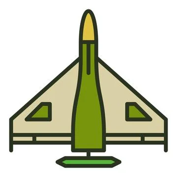 Combat Drone vector colored icon - Kamikaze Military Drone sign Stock Illustration