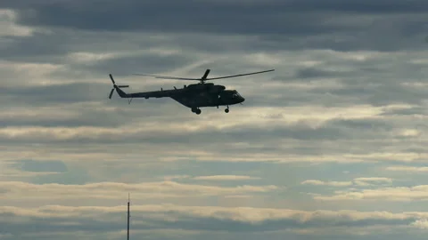 Combat helicopter Video stock 111831862