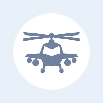 Combat helicopter icon Stock Illustration