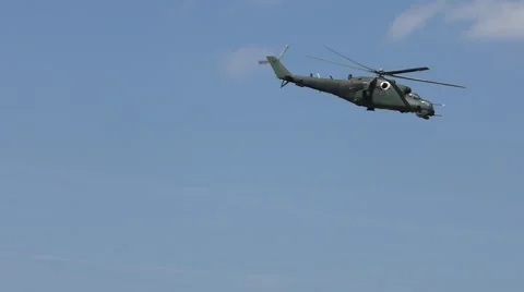 Combat helicopters aerobatics Stock Footage 51662288