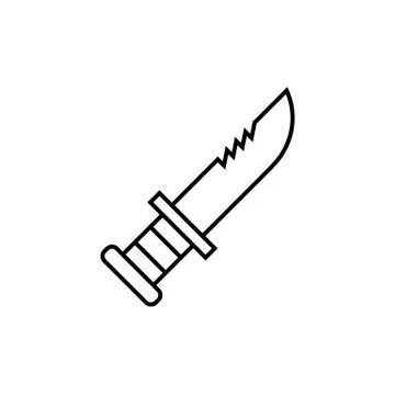 Combat knife icon element of weapon icon for mobile concept and web apps. Thi Stock Illustration