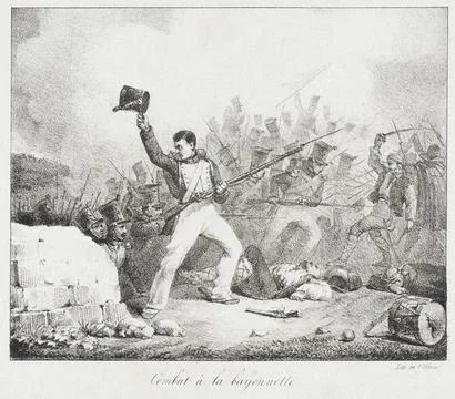 Combat  la Bayonette. Auguste Raffet (France, Paris, 1804-1860). France, 18.. イラスト素材