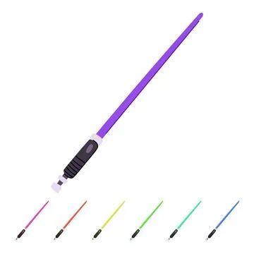Combat light saber vector cartoon graphic Illustrazione stock