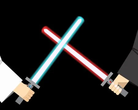 Combat of light sword Stock Illustration