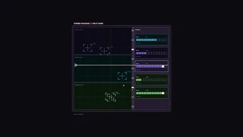 Combat Mission Status HUD Seamless Loop Stock Footage 342140918