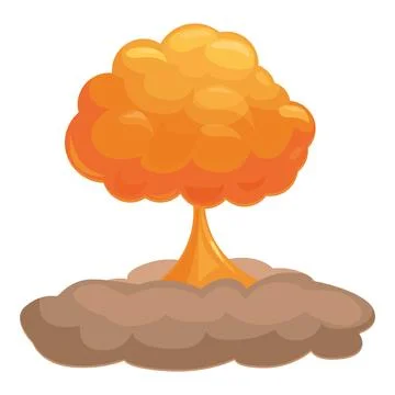 Combat nuclear explosion icon cartoon vector. Battle bomb Stock Illustration