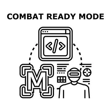 Combat ready mode for virtual reality games Stock Illustration